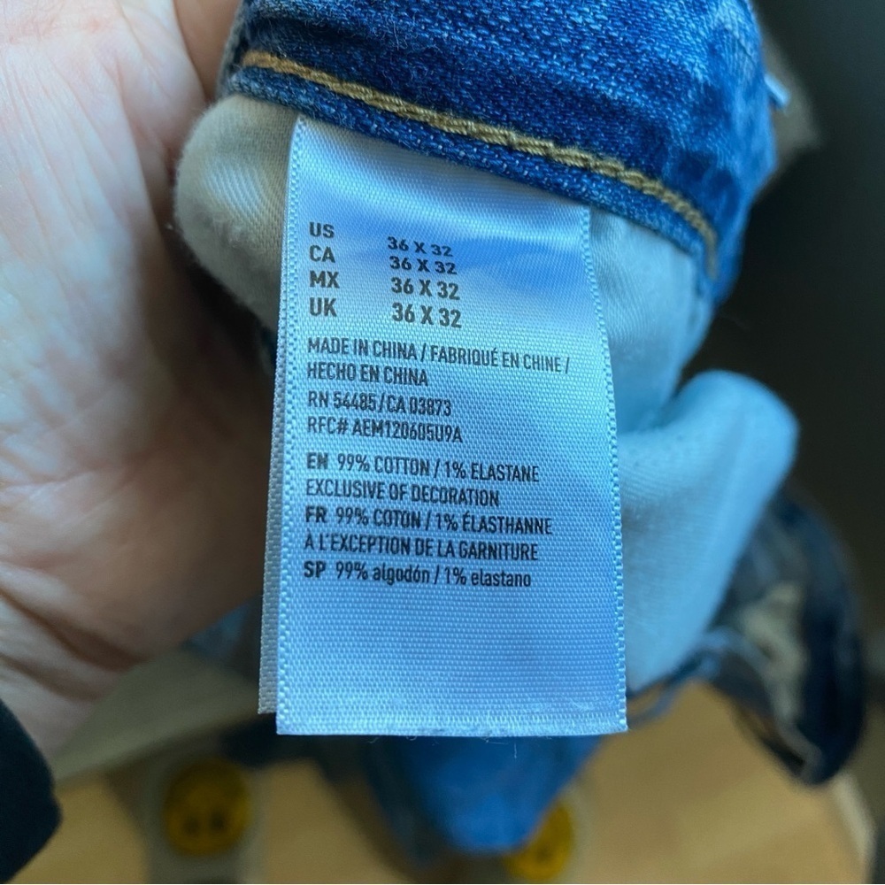 American Eagle Men’s faded ripped jeans size 36 - Picture 5 of 15